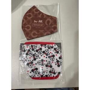 Cloth safety masks, Brand New Never worn. Adult Coach and childs Mickey mouse.